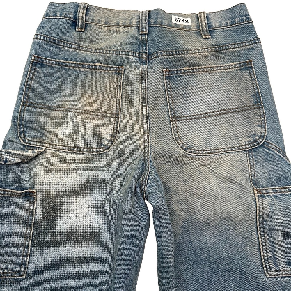 RSQ Double Knee Carpenter Pants Mens Jeans 28x32 Loose Distressed Blue skater